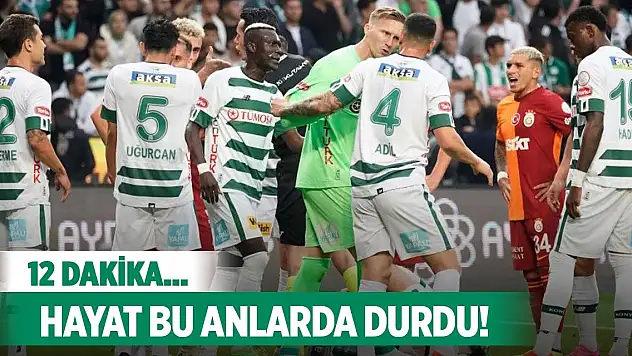 Konyaspor'da taraftarın unutmayacağı 12 dakika!