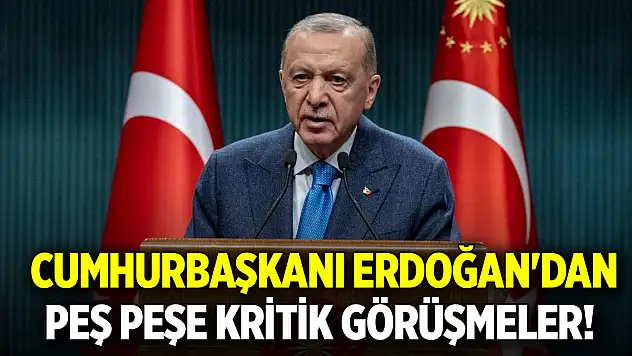 Cumhurbaşkanı Erdoğan'dan peş peşe kritik görüşmeler!