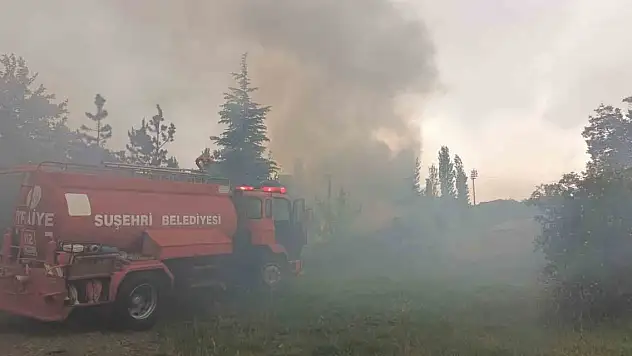Yıldırımın düştüğü barakaya yanarak kül oldu