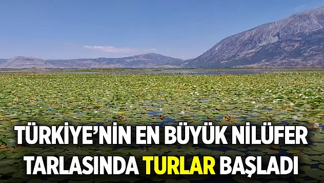 Denizli Çivril'deki Işıklı Gölü'nde nilüfer çiçekleriyle tekne turları başladı