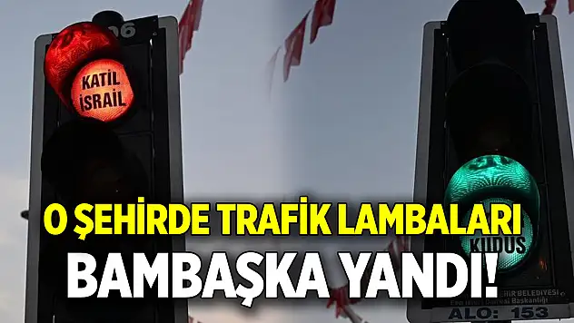 O şehirde trafik lambaları bambaşka yandı!