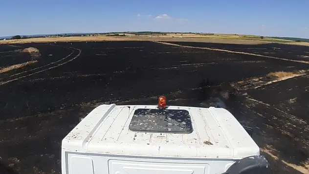 38 ton buğday kül oldu