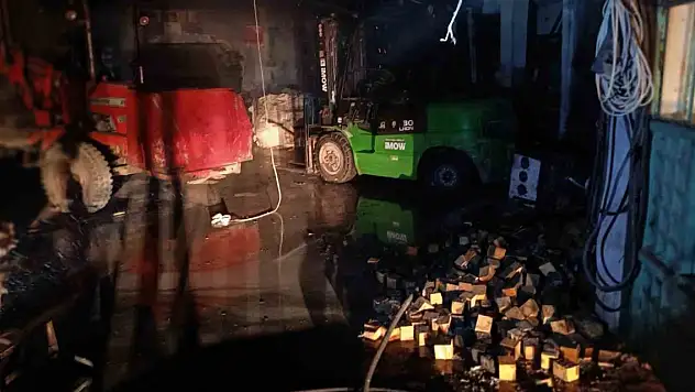 Palet fabrikasında çıkan yangın maddi hasara yol açtı