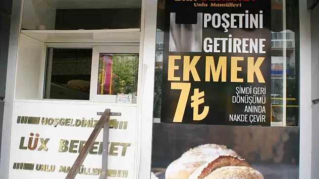 Kendi poşetini getirene ekmek 1 TL indirimli