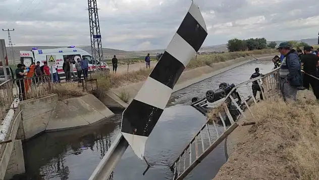 Araç sulama kanalına uçtu: 1 ölü