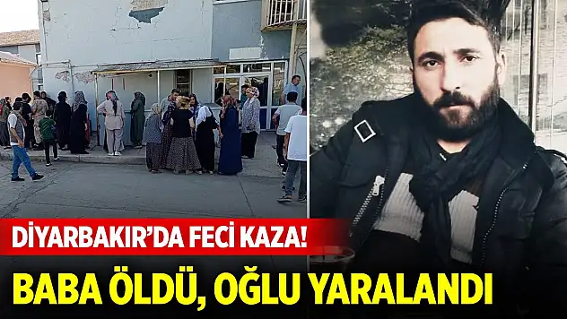 Diyarbakır'da şarampole yuvarlanan otomobilde baba öldü, oğlu yaralandı