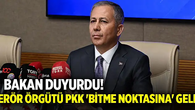 Bakan duyurdu! Terör örgütü PKK 'bitme noktasına' geldi