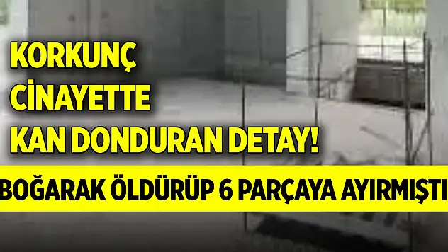 Korkunç cinayette kan donduran detay! Boğarak öldürüp 6 parçaya ayırmıştı