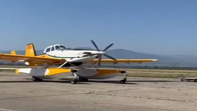 Kuzey Makedonya'daki yangına 2 uçak ve 1 helikopter gönderildi