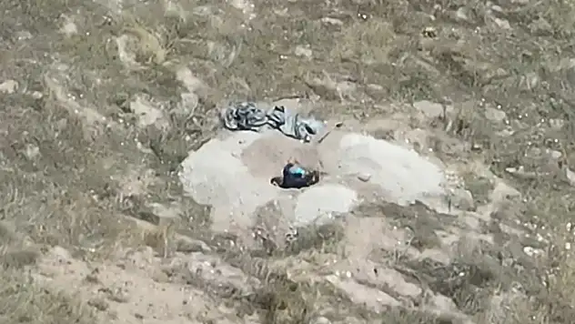 Kaçak kazı yapan şahıs jandarmanın dronuna takıldı