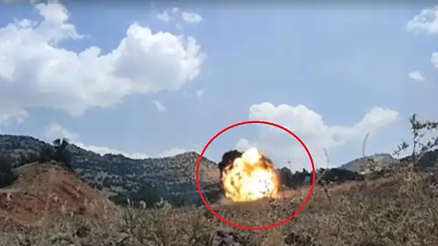 Yol kenarına tuzaklanmış 80 kilo EYP imha edildi