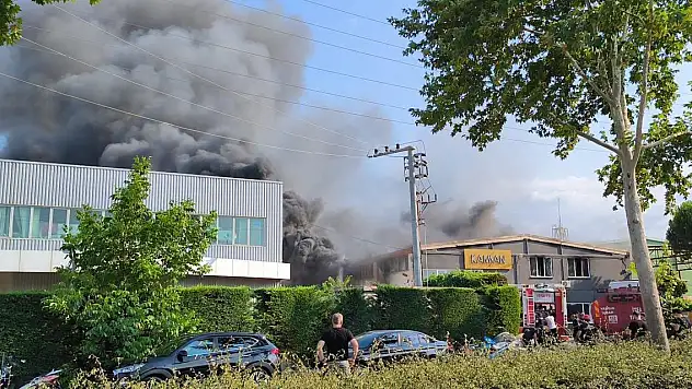 Bursa'da fabrika yangını