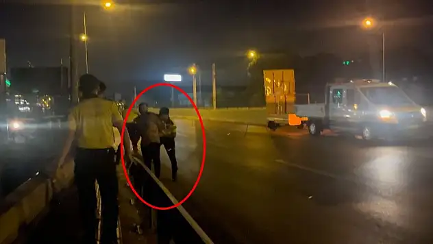 Polisi görünce aracını bırakıp kaçtı,