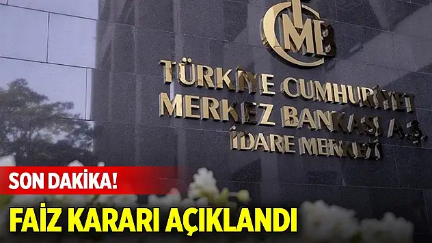 Son Dakika Haberi! Merkez Bankası faiz kararını açıkladı