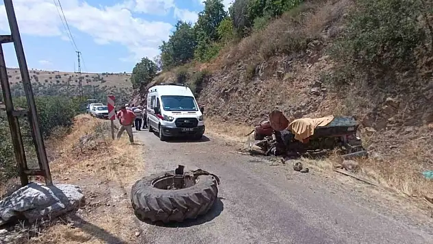 Traktör 30 metrelik şarampole uçtu: 1 ölü