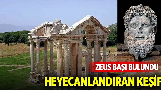 Aydın'da heyecanlandıran keşif... Zeus başı bulundu