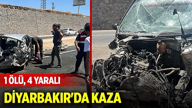 Diyarbakır'da 2 TIR ile otomobil çarpıştı: 1 ölü, 4 yaralı