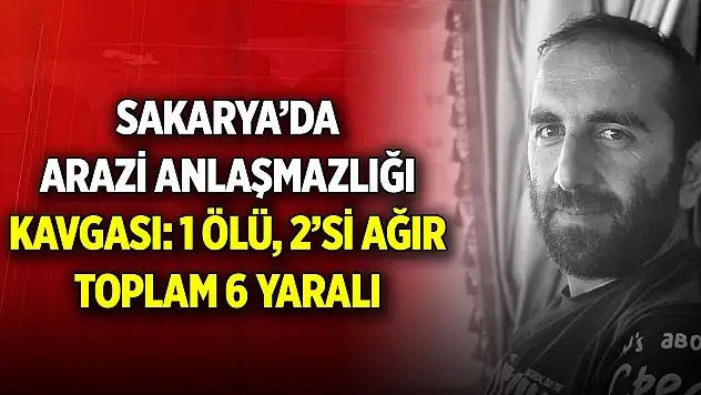 Sakarya'da arazi anlaşmazlığı kavgası: 1 ölü, 2'si ağır toplam 6 yaralı