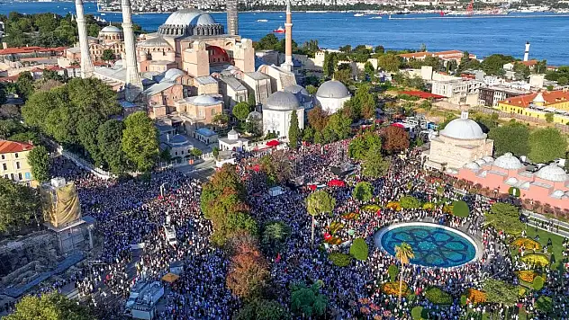 Ayasofya Meydanı'nda büyük Filistin mitingi