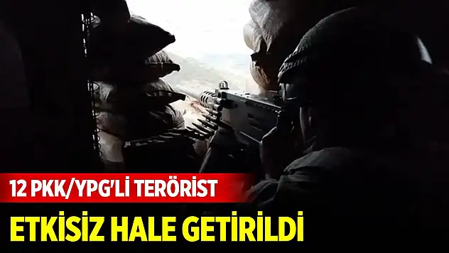 Suriye'nin kuzeyinde 12 PKK/YPG'li terörist etkisiz hale getirildi