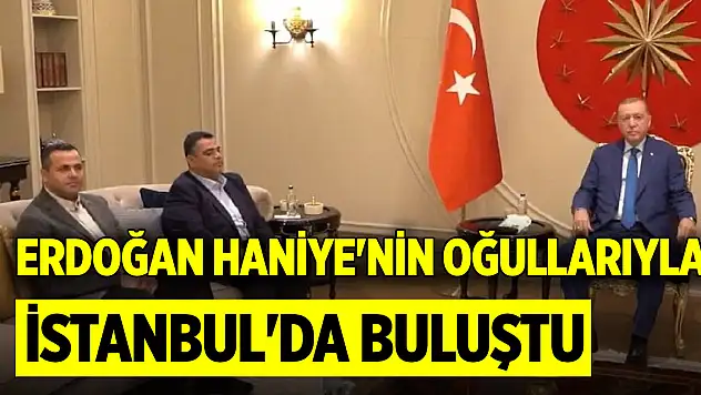 Erdoğan Haniye'nin oğullarıyla İstanbul'da buluştu