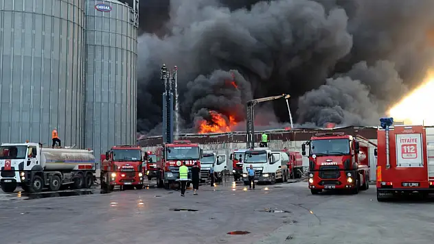 Gaziantep'te, halı fabrikasında yangın