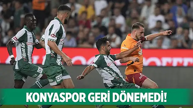 Konyaspor yenilgiden kaçamadı!