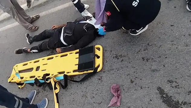 Devrilen motosikletin sürücüsü yaralandı