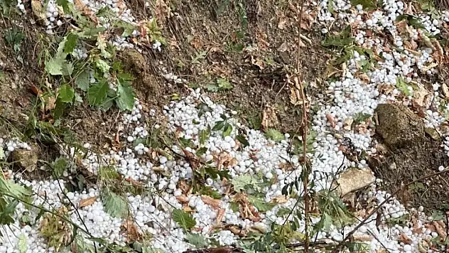 Bursa'da aniden bastıran dolu hayatı felç etti