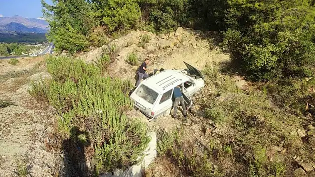 Antalya-Konya yolunda otomobil şarampole yuvarlandı: 1 ölü
