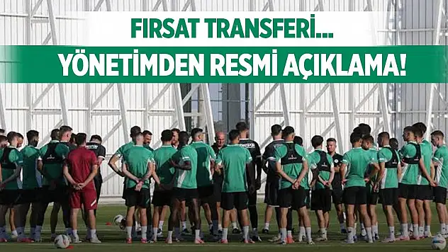 Konyaspor'da yönetimden transfer açıklaması!