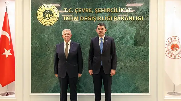 Bakan Kurum, Mansur Yavaş ile görüştü