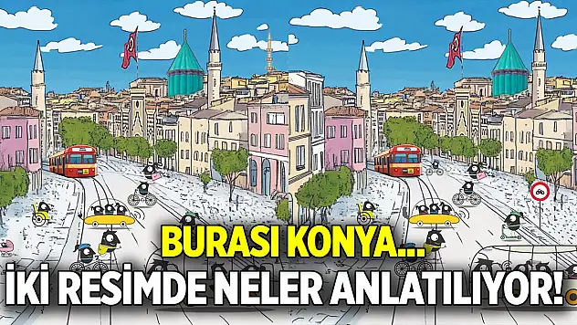 Konya resminde ne anlatılmak istendi?