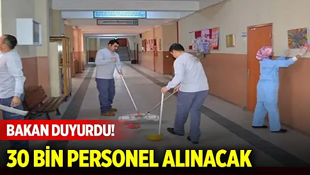 Bakan Tekin duyurdu! Okullara 30 bin temizlik personeli alınacak