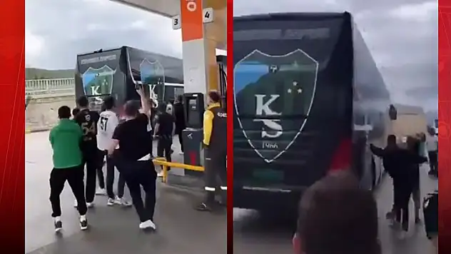 Kocaelispor'a saldırı... Tabanca ile otobüsün arkasından koştu