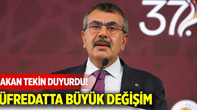 Bakan Tekin duyurdu! Müfredatta büyük değişim