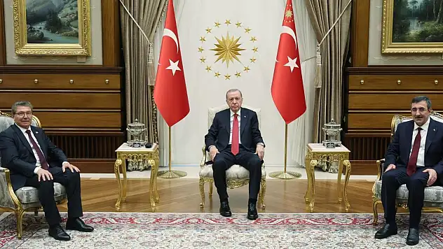 Cumhurbaşkanı Erdoğan, KKTC Başbakanı Üstel'i kabul etti