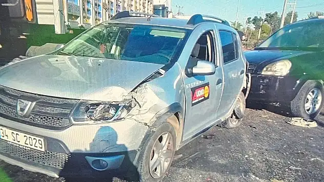 Konya'da Adliye Kavşağında üç araç çarpıştı