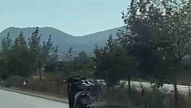 Motosikletin üzerinde 'ölümüne' yolculuk