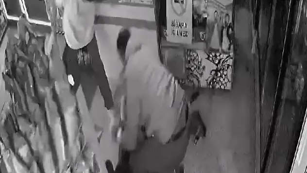 Tekel işletmecisine saldırı kamerada