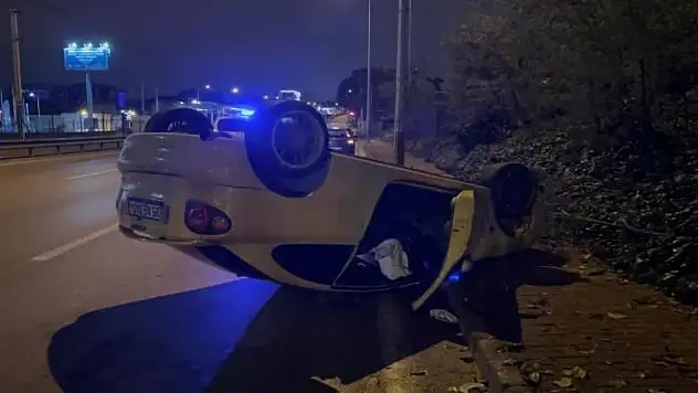 Kontrolden çıkan otomobil takla attı: 4 yaralı