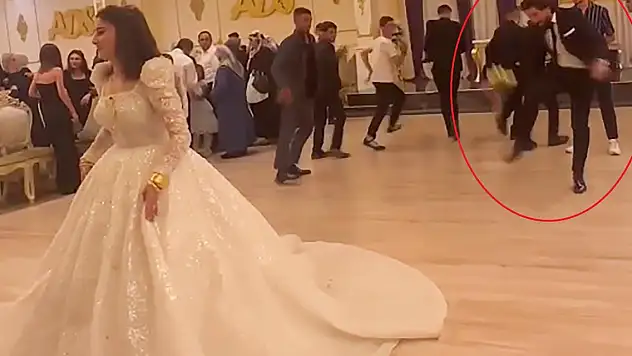 Gelinin attığı çiçeğe, yakalamak yerine bakın ne yaptı
