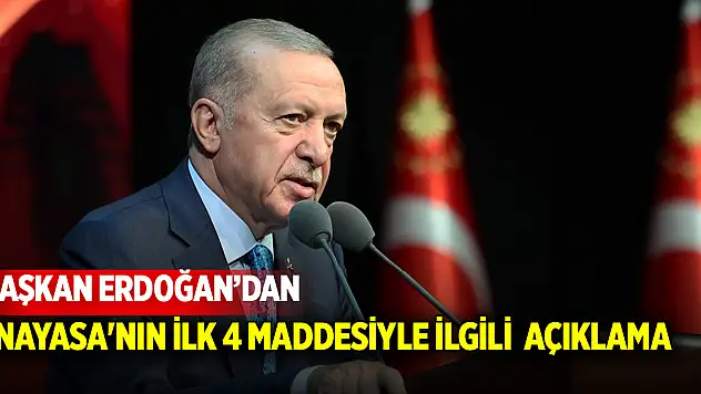 Cumhurbaşkanı Erdoğan: Anayasa'nın ilk 4 maddesiyle ilgili sorun yok