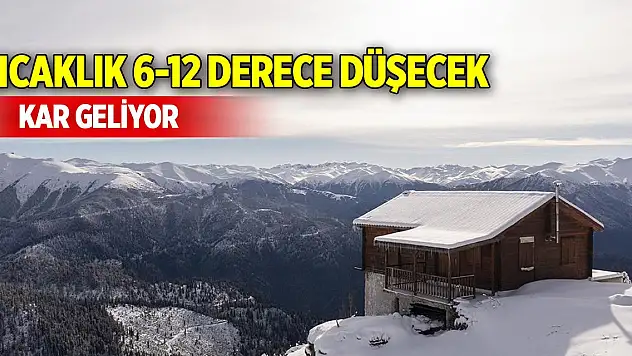 Sıcaklık 6-12 derece düşecek: Kar geliyor