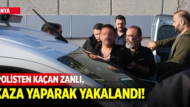Konya'da polisten kaçan zanlı, kaza yaparak yakalandı!
