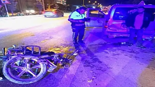 Konya'da motosiklet sürücüsü yaralandı