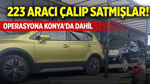 223 aracı çalıp satmışlar! Operasyona Konya'da dahil