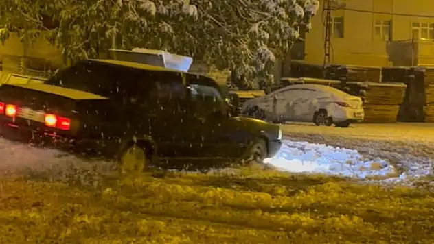 Karda drift atan sürücüye 32 bin lira ceza