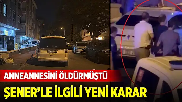 Anneannesini öldüren Abdüllatif Şener'in oğluyla ilgili yeni karar