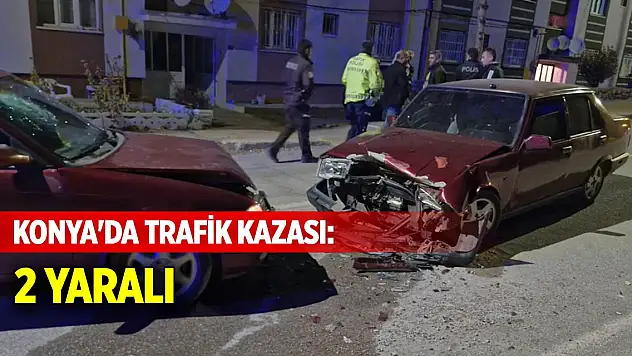 Konya'da trafik kazası: 2 yaralı